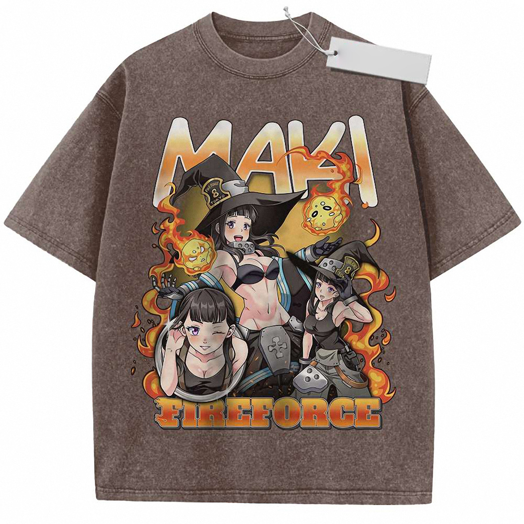 Maki Oze Shirt, Fire Force Shirt, Anime Shirt, Vintage T-Shirt 8