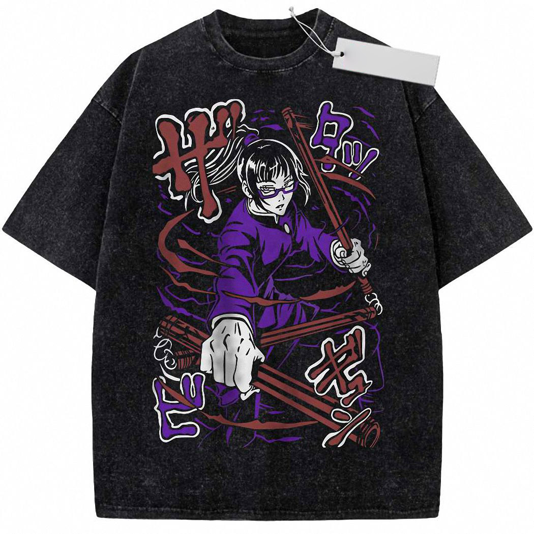 Maki Zenin Shirt, Jujutsu Kaisen Shirt, Anime Shirt, Vintage Tee 1