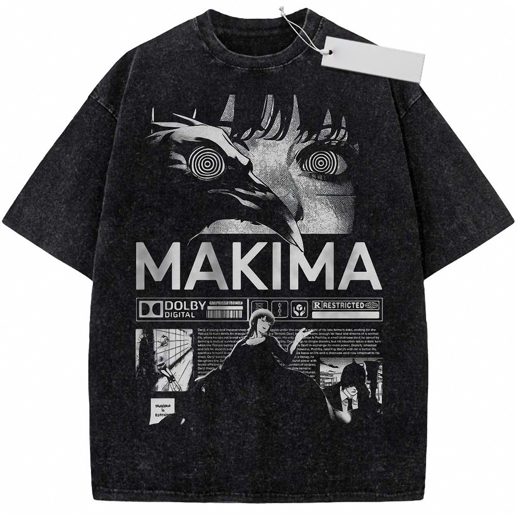 Makima Shirt, Chainsaw Man Shirt, Anime Shirt, Vintage Tee 3