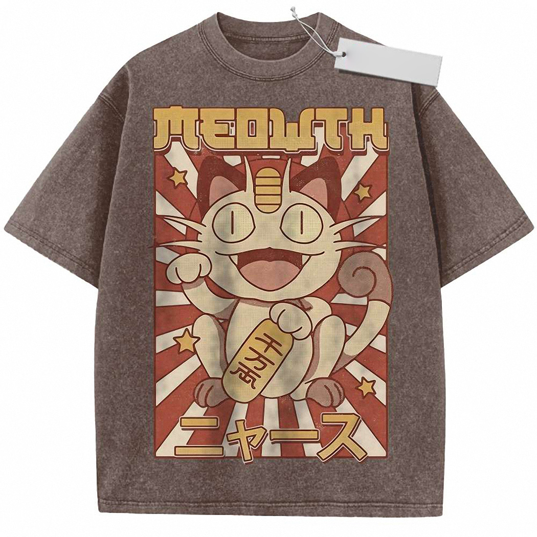 Meowth Shirt, Anime Shirt, Vintage T-Shirt 8