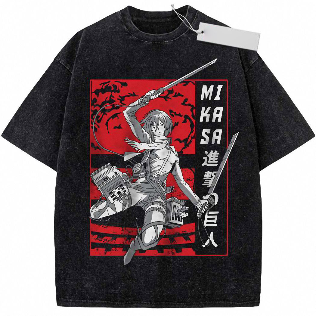 Mikasa Ackerman Shirt, Attack On Titan Shirt, AOT Shirt, Anime Shirt, Vintage T-Shirt 7