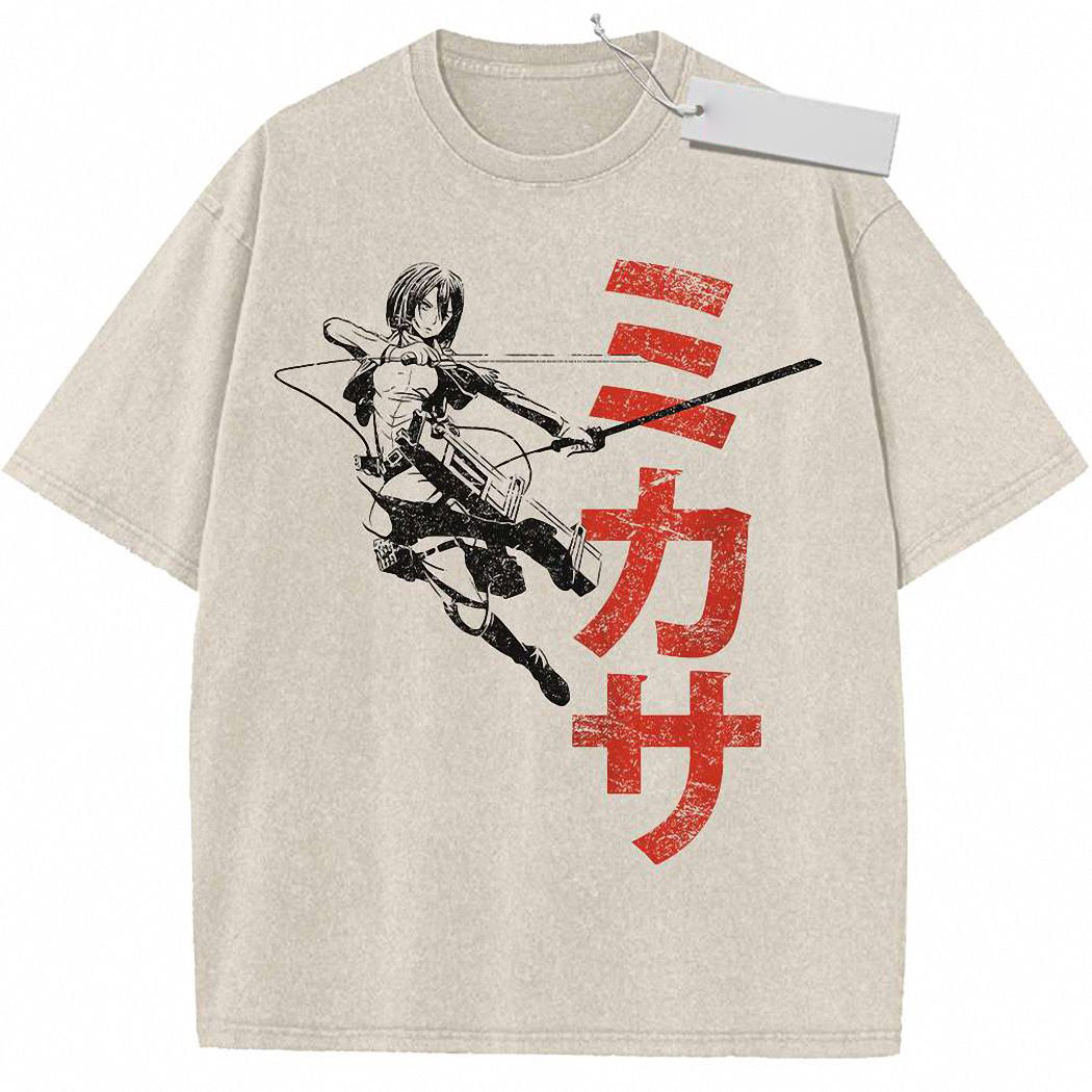 Mikasa Ackerman Shirt, Attack on Titan Shirt, AOT Shirt, Vintage T-Shirt 5