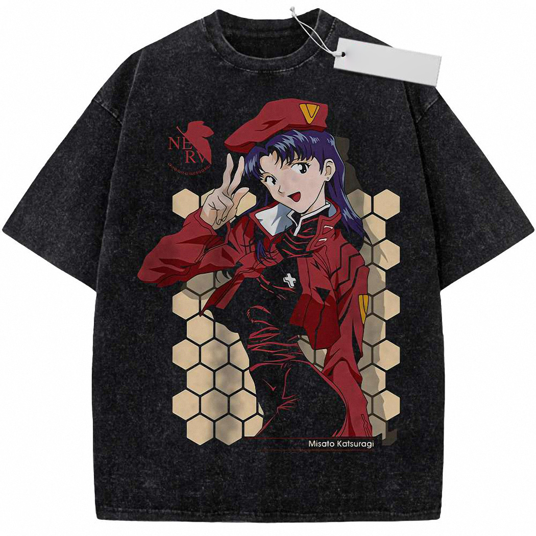 Misato Katsuragi Shirt, Neon Genesis Evangelion Shirt, Anime Shirt, Vintage Tee 4