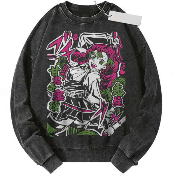 Mitsuri Kanroji Sweatshirt, Demon Slayer Vintage Sweater