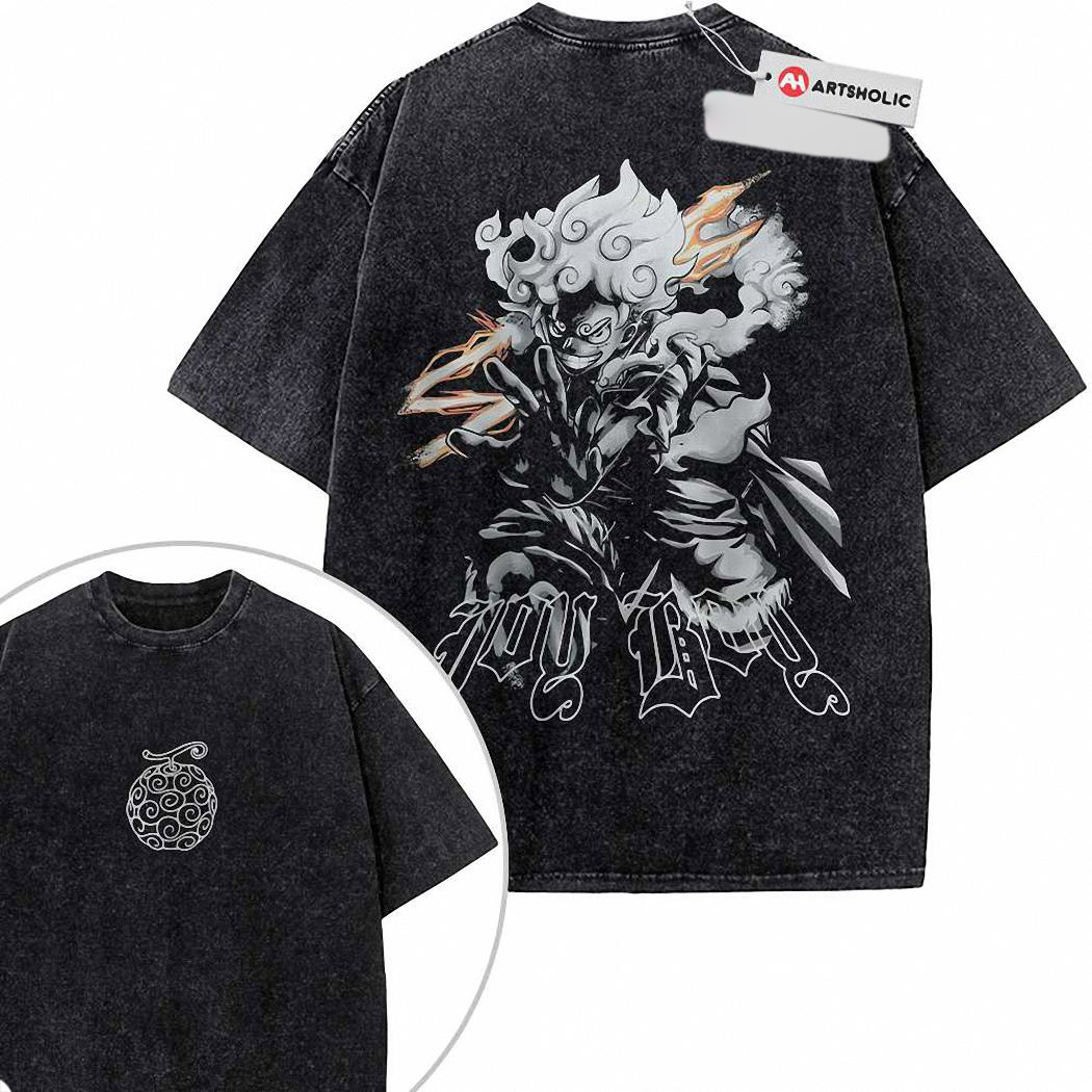 Monkey D Luffy Shirt, One Piece Shirt, Anime Shirt, Vintage T-Shirt 2-Sided 6