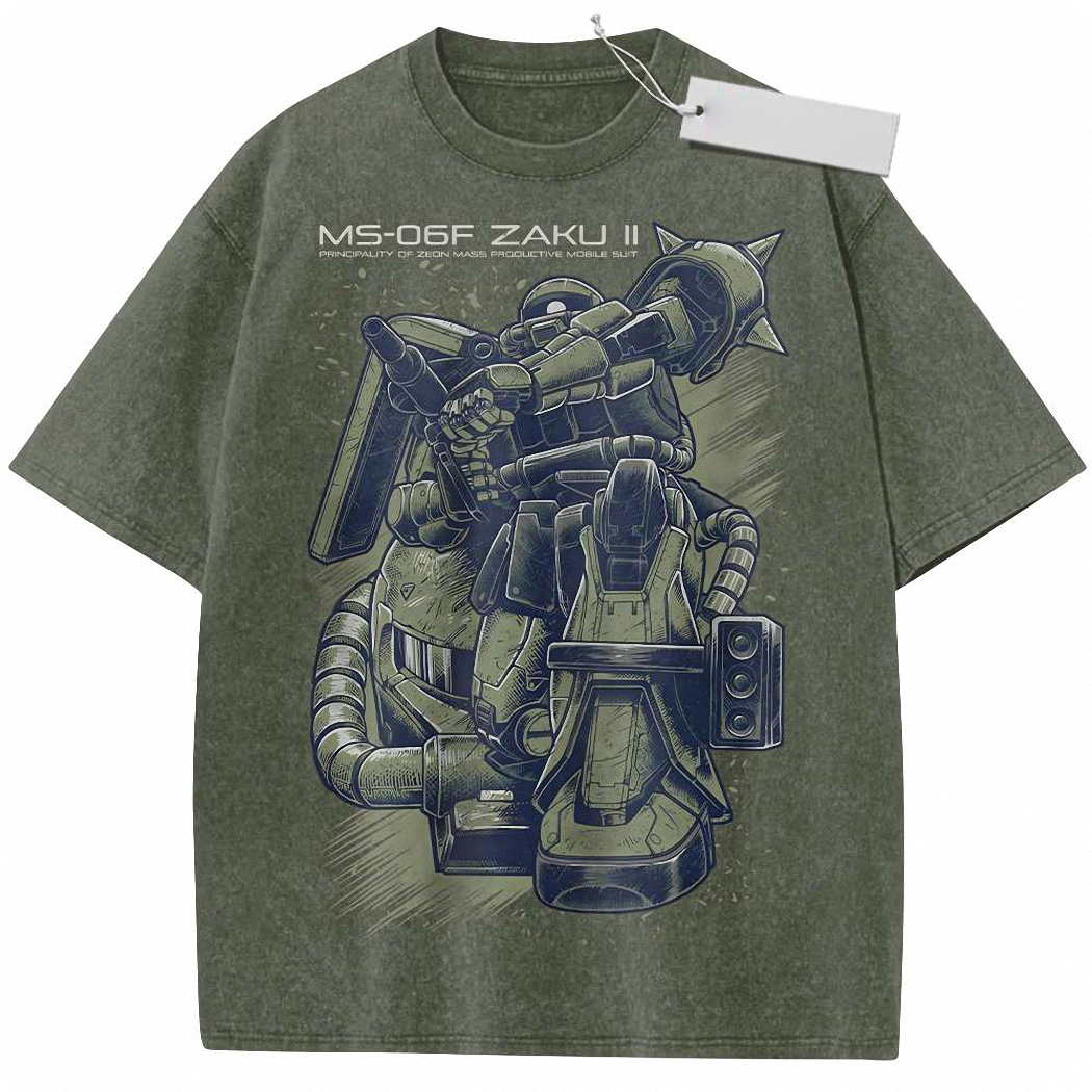 MS-06 Zaku II Shirt, The Gundam Shirt, Anime Shirt, Vintage T-Shirt 4