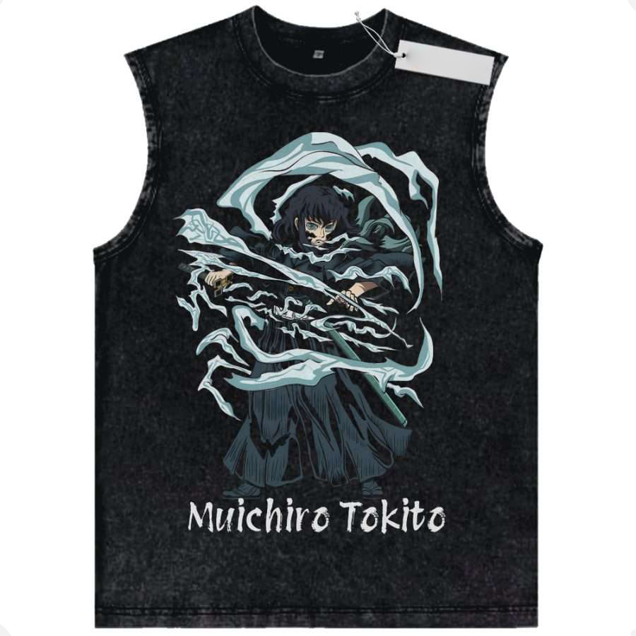 Muichiro Mist Hashira Graphic Demon Slayer Tank Top Vintage