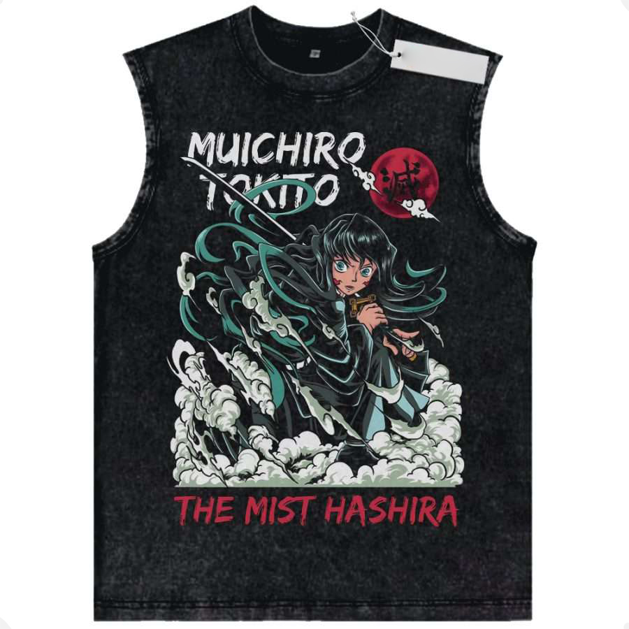 Muichiro Tokito Tank Top, Demon Slayer Tank Top, Anime Tank Top