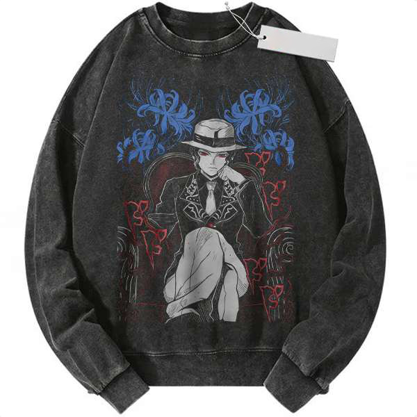 Muzan Kibutsuji Sweatshirt, Demon Slayer Vintage Sweater