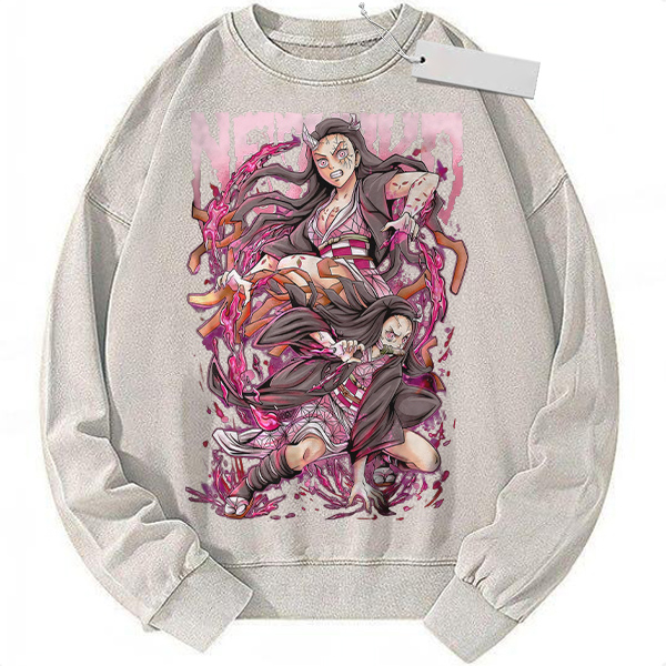 Nezuko Kamado Sweatshirt, Demon Slayer Vintage Sweater