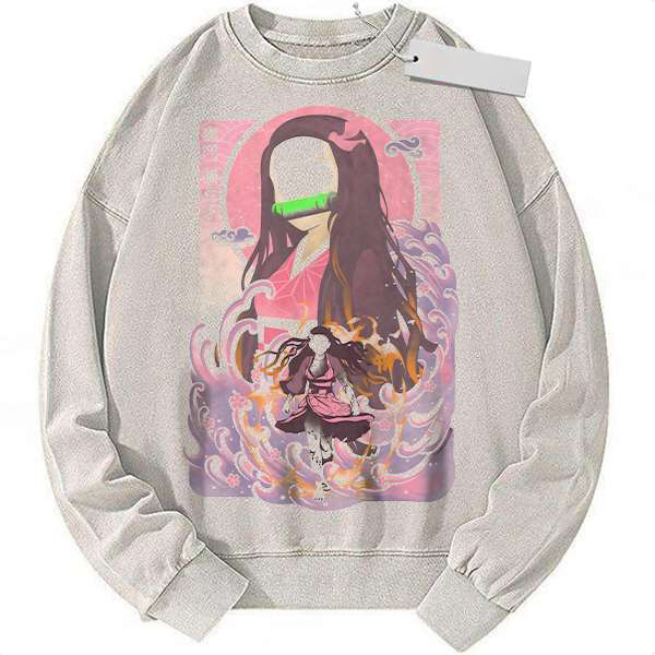Nezuko Blood Fury Graphic Demon Slayer Crewneck Vintage