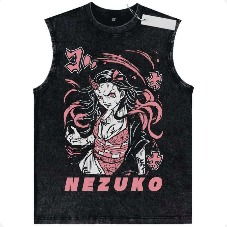 Nezuko Kamado Tank Top, Demon Slayer Tank Top, Anime Tank Top, Vintage Tank