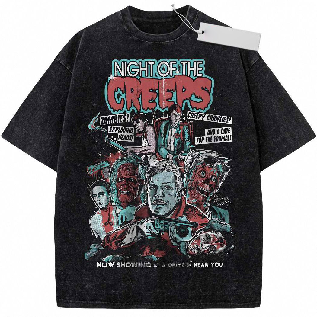 Night of the Creeps Shirt, Halloween Shirt, Horror Movie Shirt, Vintage T-Shirt 8