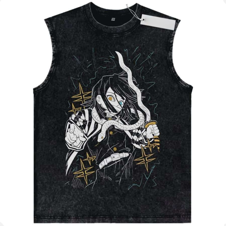 Obanai Iguro Tank Top, Demon Slayer Tank Top, Anime Tank Top, Vintage Tank Top