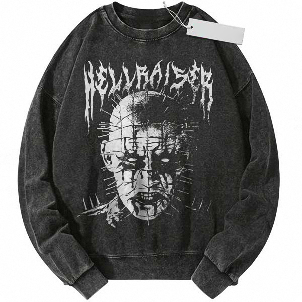 Pinhead Sweatshirt, Hellraiser Sweatshirt, Halloween Sweatshirt, Horror Vintage Sweater