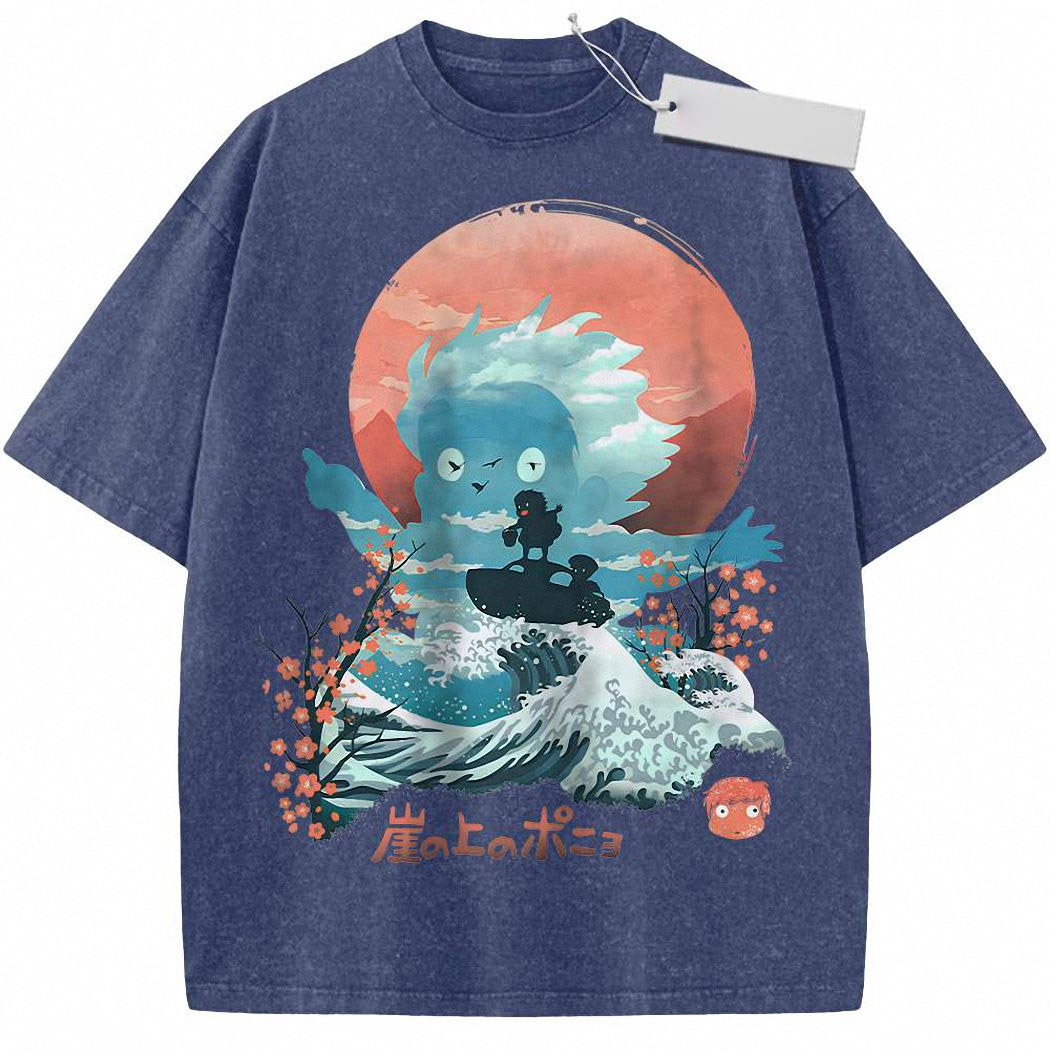 Ponyo Shirt, Studio Ghibli Shirt, Anime Shirt, Vintage Tee 3
