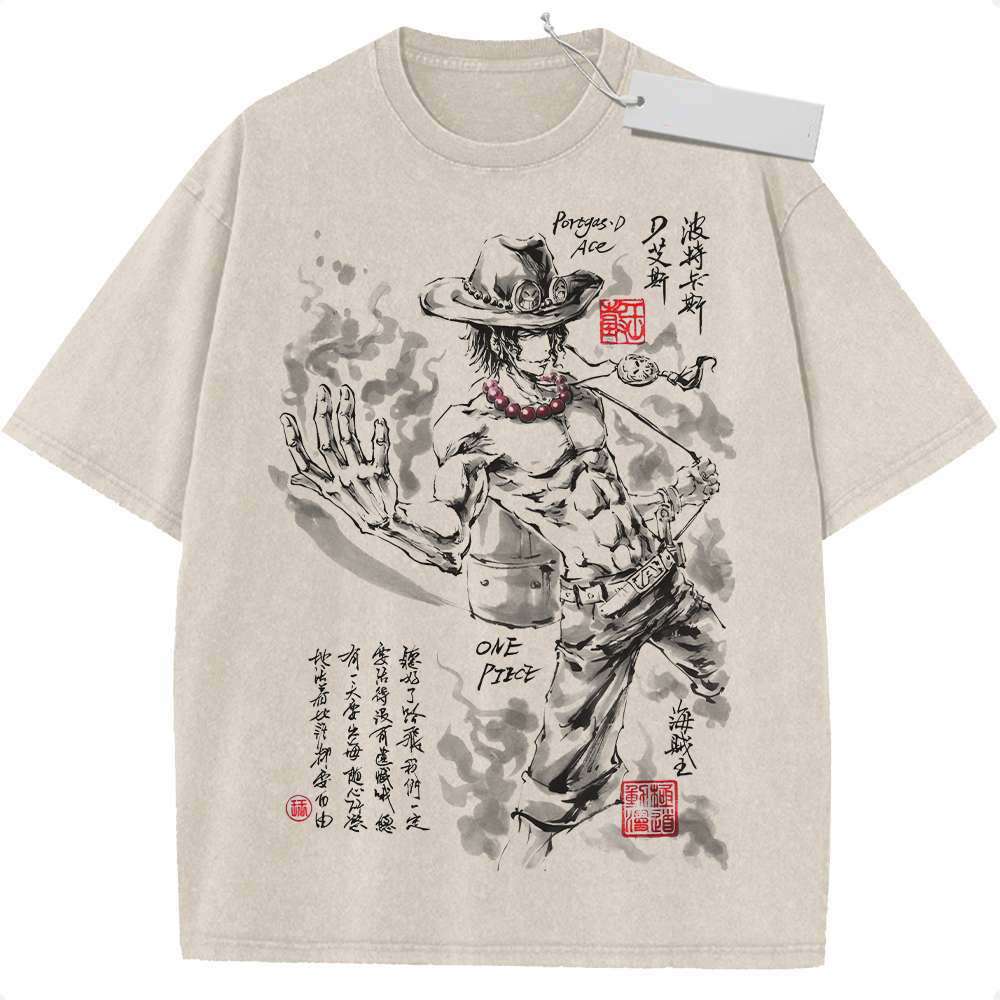 Portgas D Ace Shirt, One Piece Shirt, Anime Shirt, Vintage T-Shirt