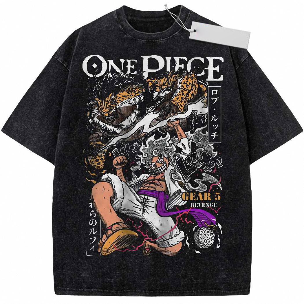 Rob Lucci vs Luffy Gear 5 Shirt, One Piece Shirt, Anime Shirt, Vintage T-Shirt 4