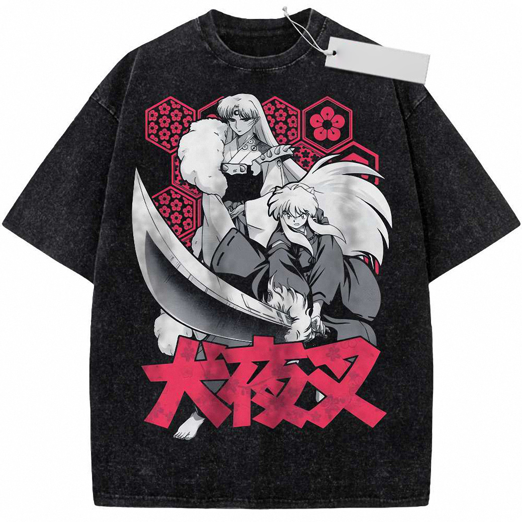 Sesshomaru vs Inuyasha Shirt, Anime Shirt, Vintage T-Shirt 3
