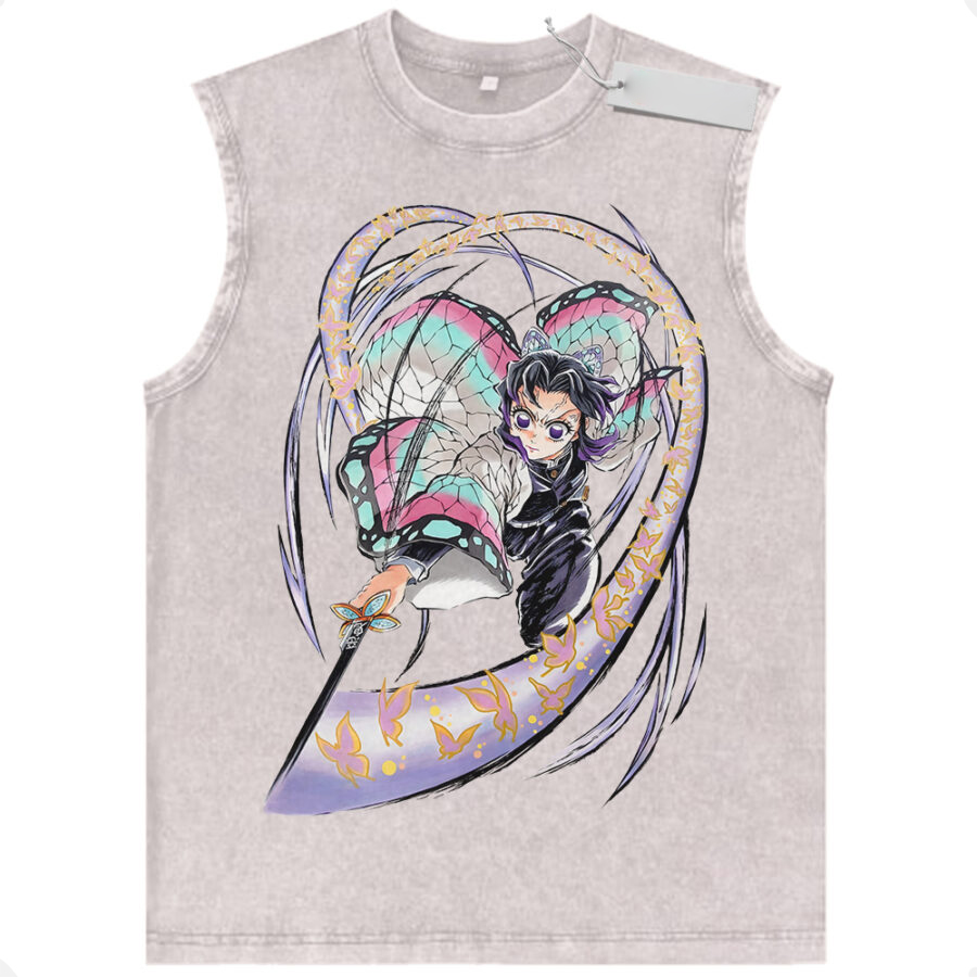 Shinobu Kocho Tank Top, Demon Slayer Tank Top, Anime Tank Vintage Tank