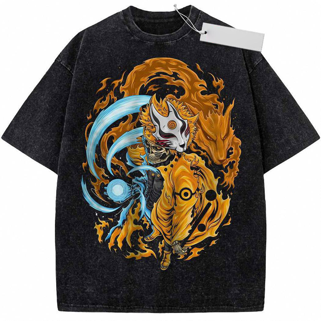 Skeleton Naruto Uzumaki Shirt, Anime Shirt, Vintage T-Shirt 5