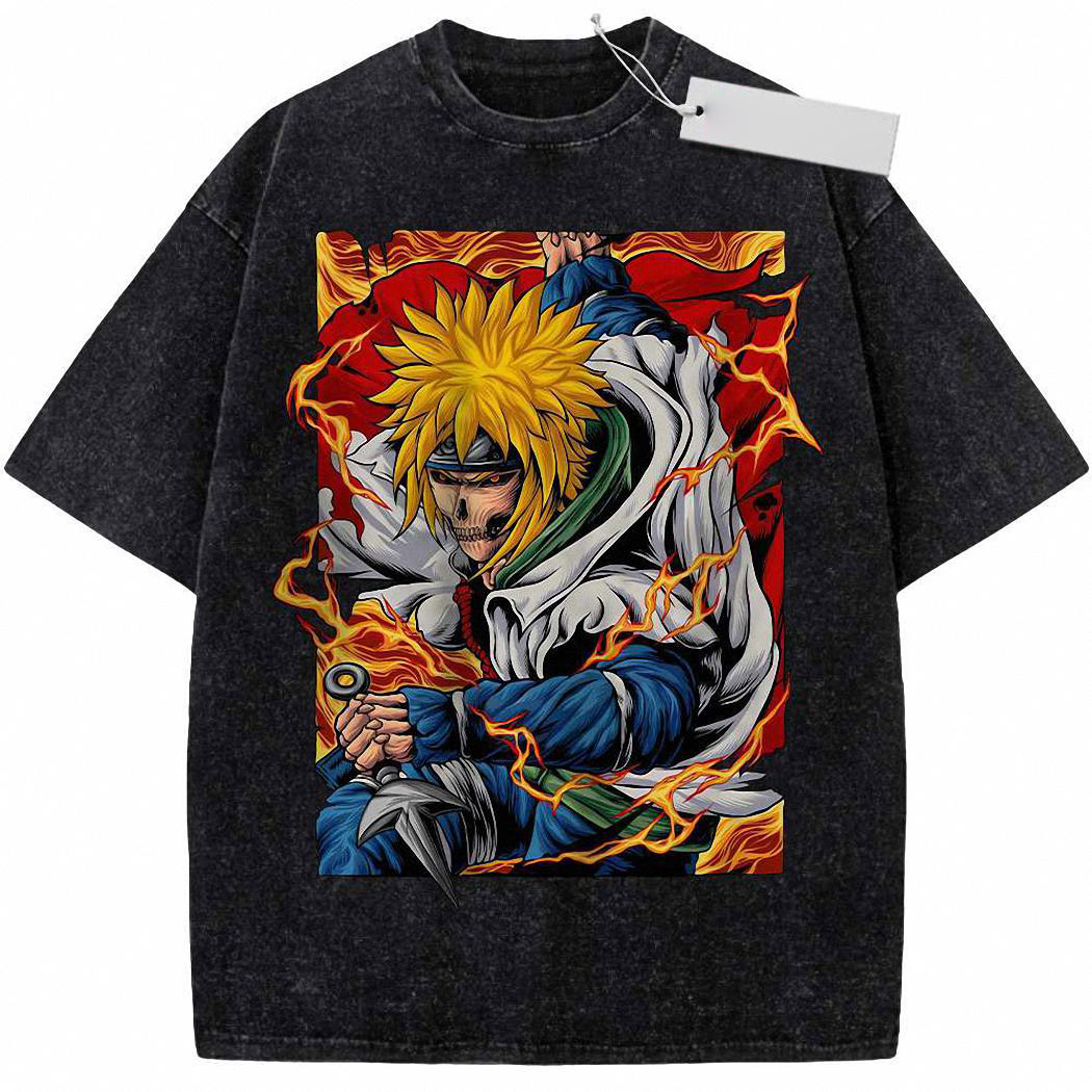 Skull Minato Namikaze Shirt, Naruto Shirt, Anime Shirt, Vintage T-Shirt 1