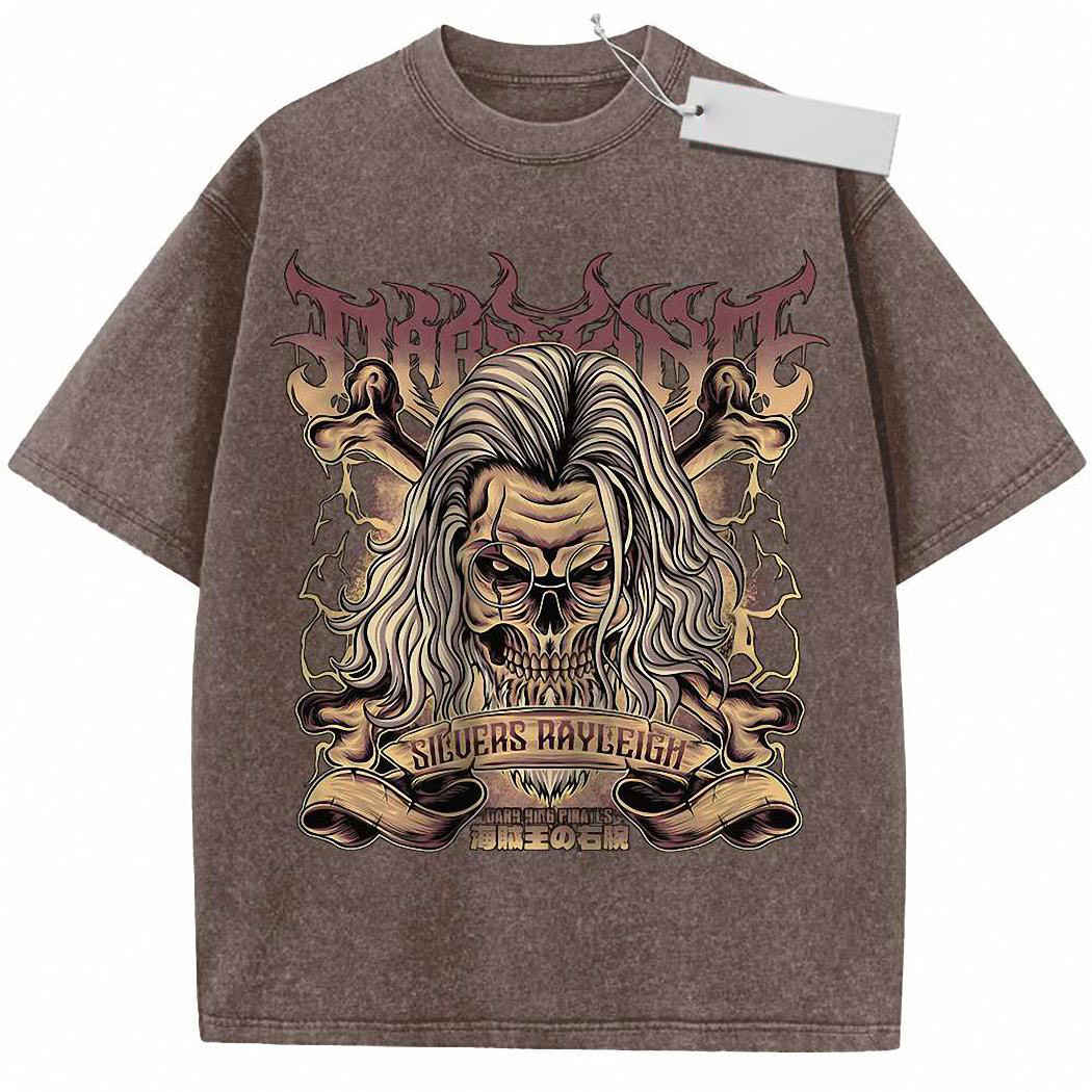 Skull Silvers Rayleigh Shirt, One Piece Shirt, Anime Shirt, Vintage T-Shirt 9