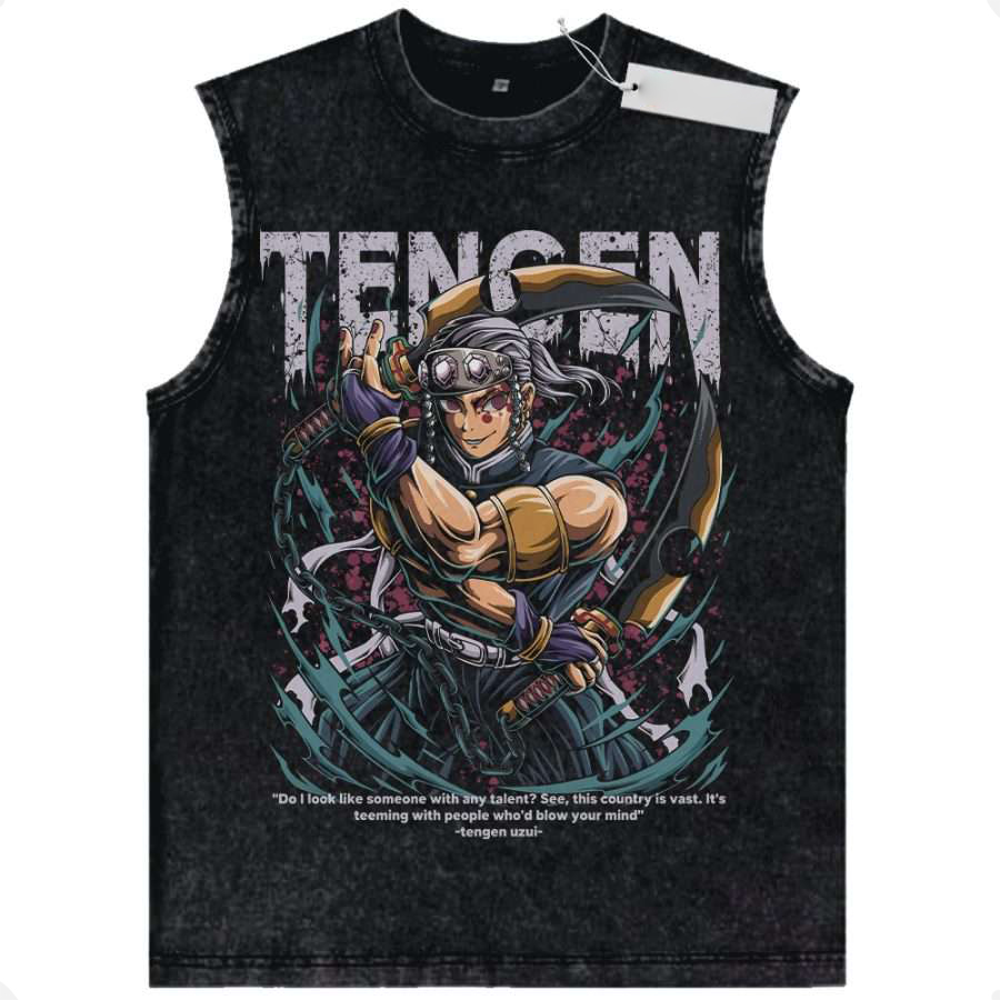 Tengen Uzui Tank Top, Demon Slayer Tank Top, Anime Tank Top, Vintage Tank Top