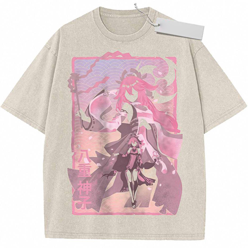 Yae Miko Shirt, Genshin Impact Shirt, Game Shirt, Vintage Tee 5