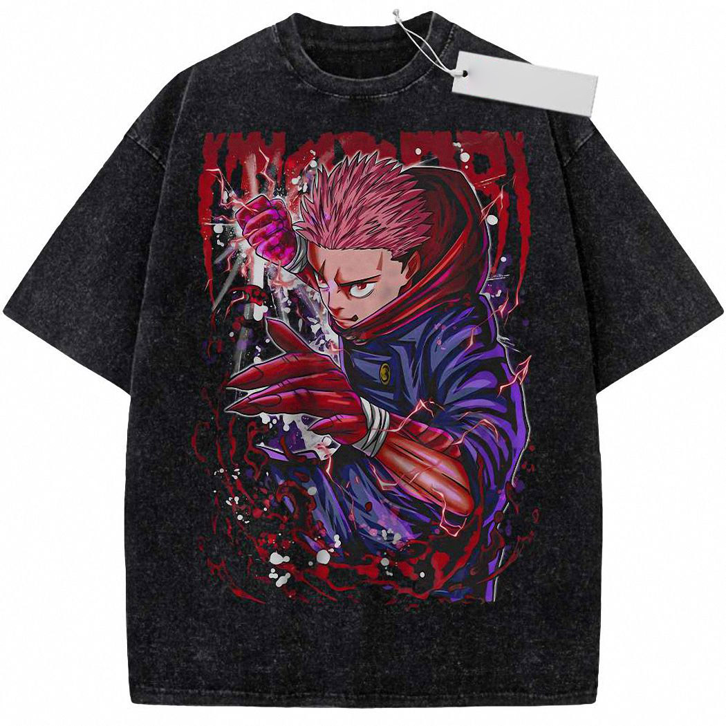 Yuji Itadori Shirt, Jujutsu Kaisen Shirt, Anime Shirt, Vintage T-Shirt 2