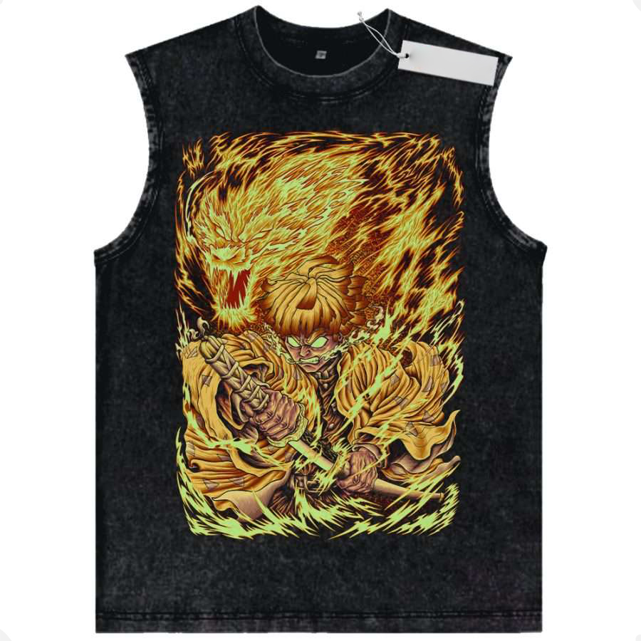 Zenitsu Agatsuma Tank Top, Demon Slayer Tank Top, Anime Tank Top, Vintage Tank