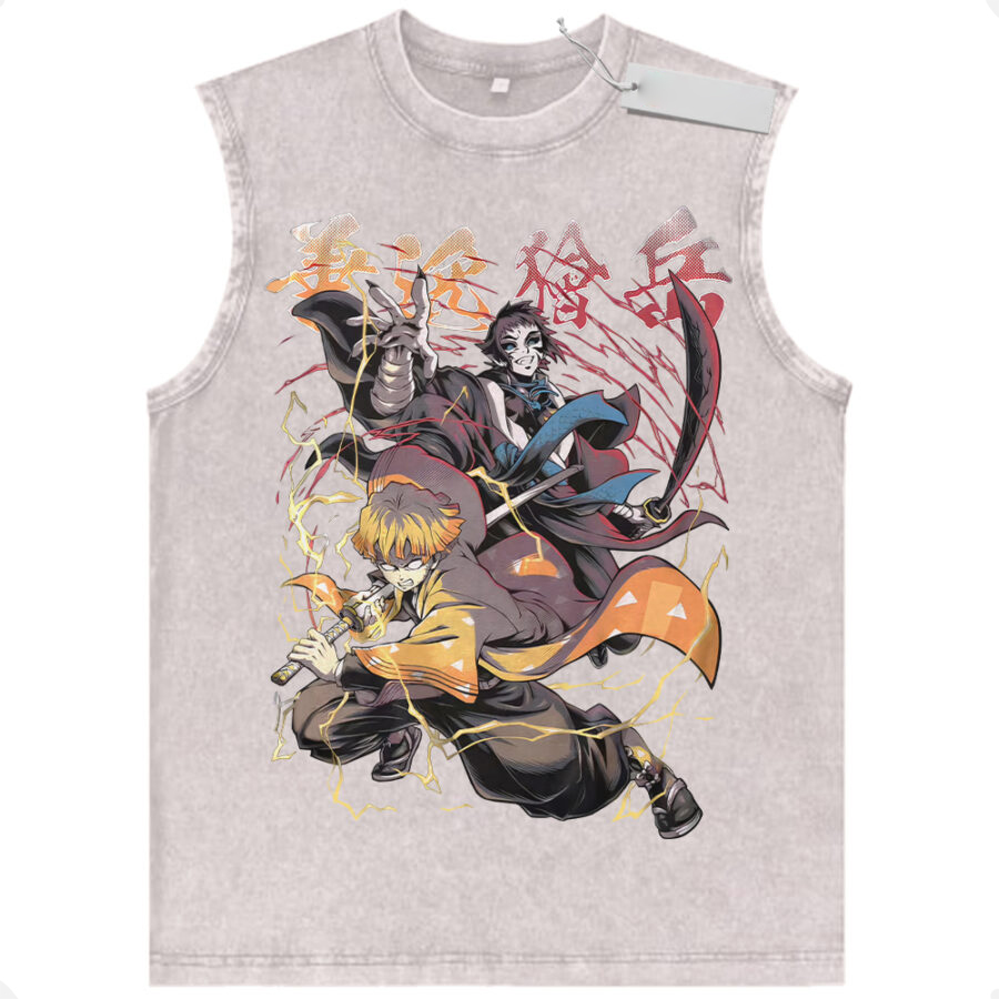 Zenitsu Agatsuma Tank Top, Kaigaku Tank Top, Demon Slayer Tank Top, Anime Tank Top, Vintage Tank Top