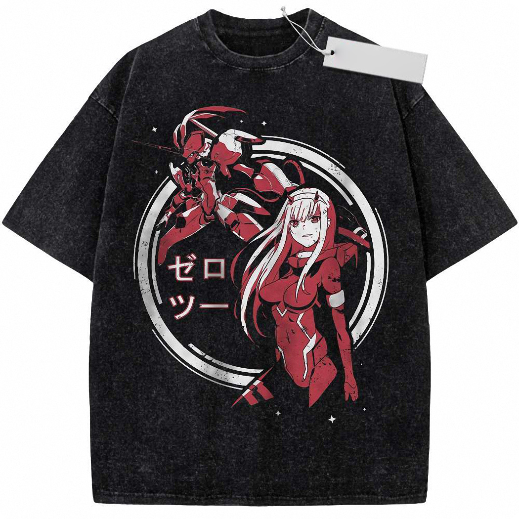 Zero Two Shirt, Darling in the Franxx Shirt, Anime Shirt, Vintage T-Shirt 4