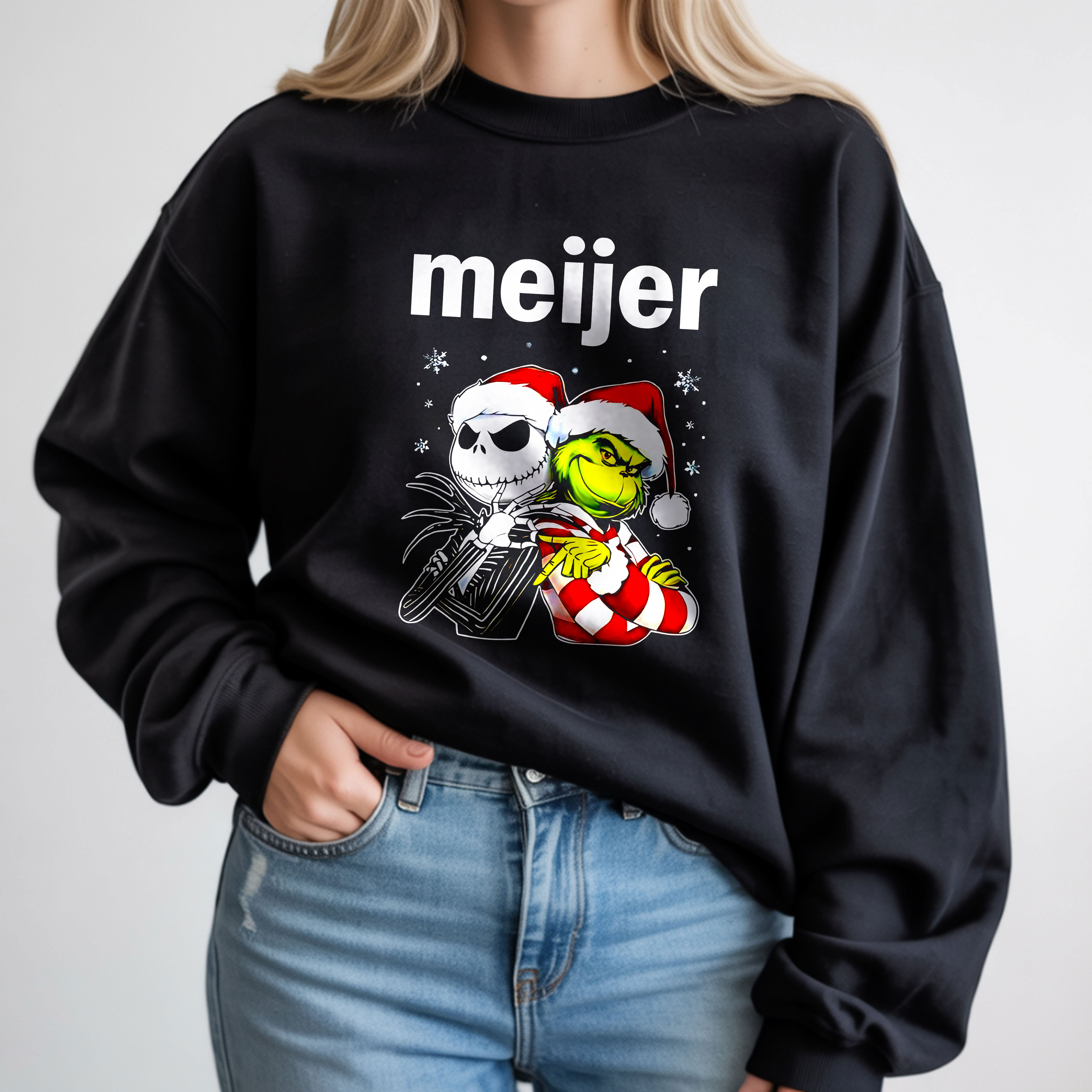 Grinch x Jack Skellington Art Meijer Christmas Vintage T-Shirt, Hoodie & Sweatshirt