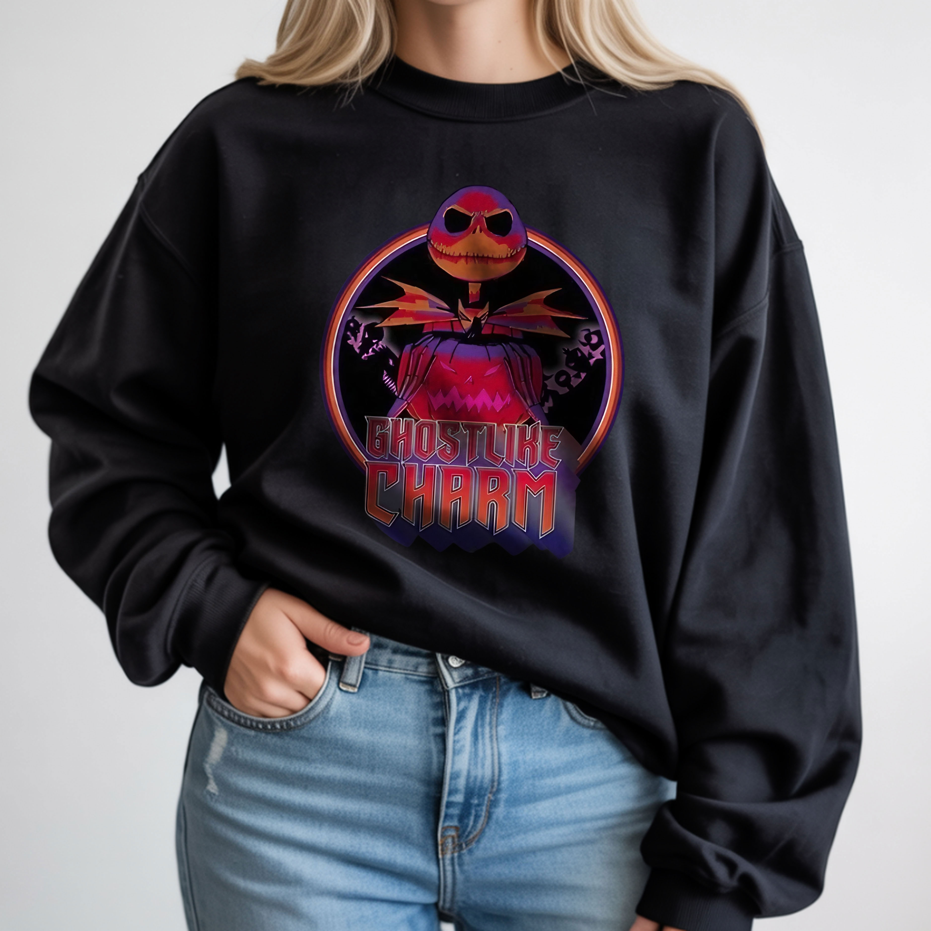 Nightmare Before Christmas Jack Skellington Ghostlike Charm Graphic Sweatshirt – Halloween Art Tee, T-Shirt, Hoodie & Sweatshirt