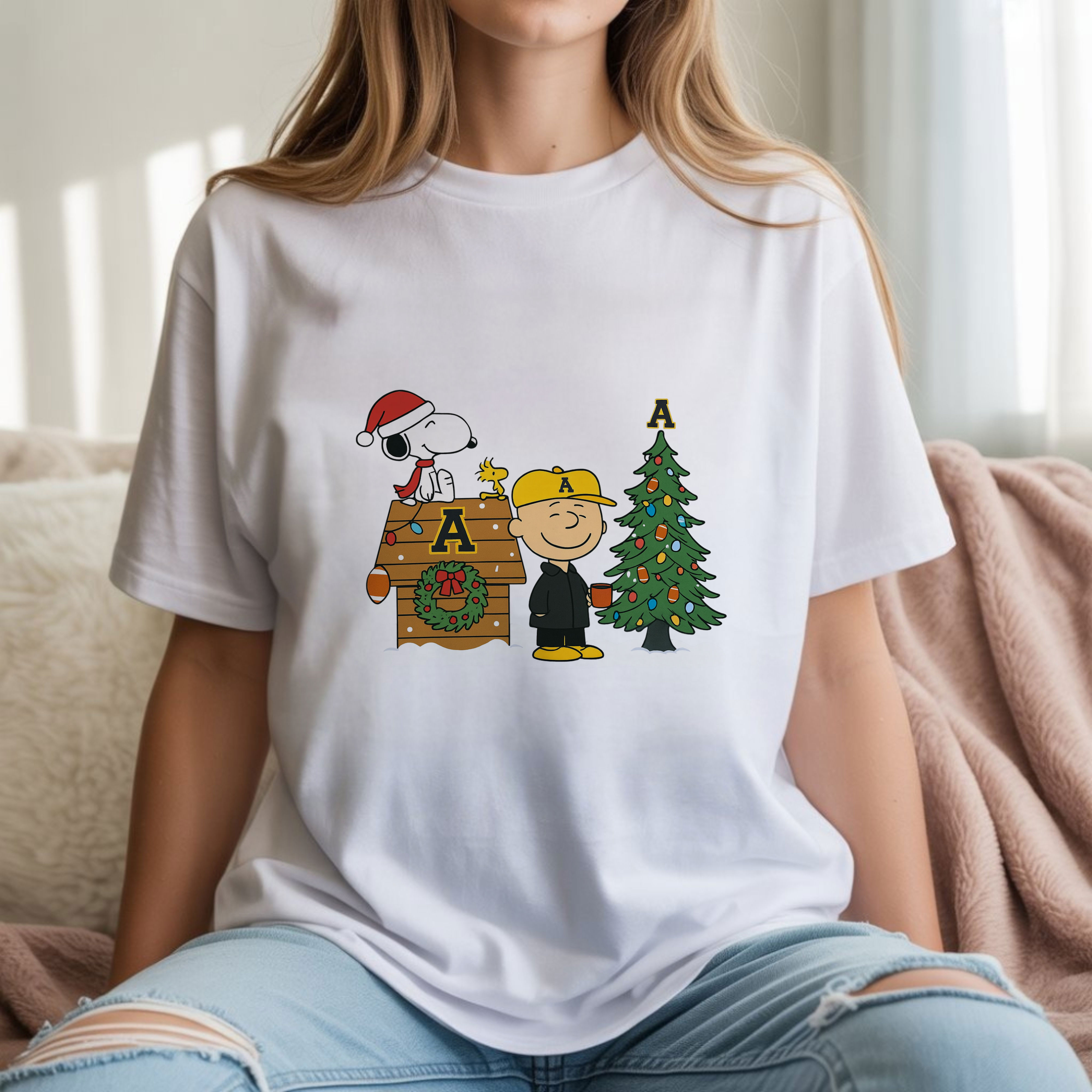 Snoopy and Charlie Brown A’s Christmas Tree Holiday MLB Team Baseball Festive Cartoon T-Shirt, Hoodie & Sweatshirt