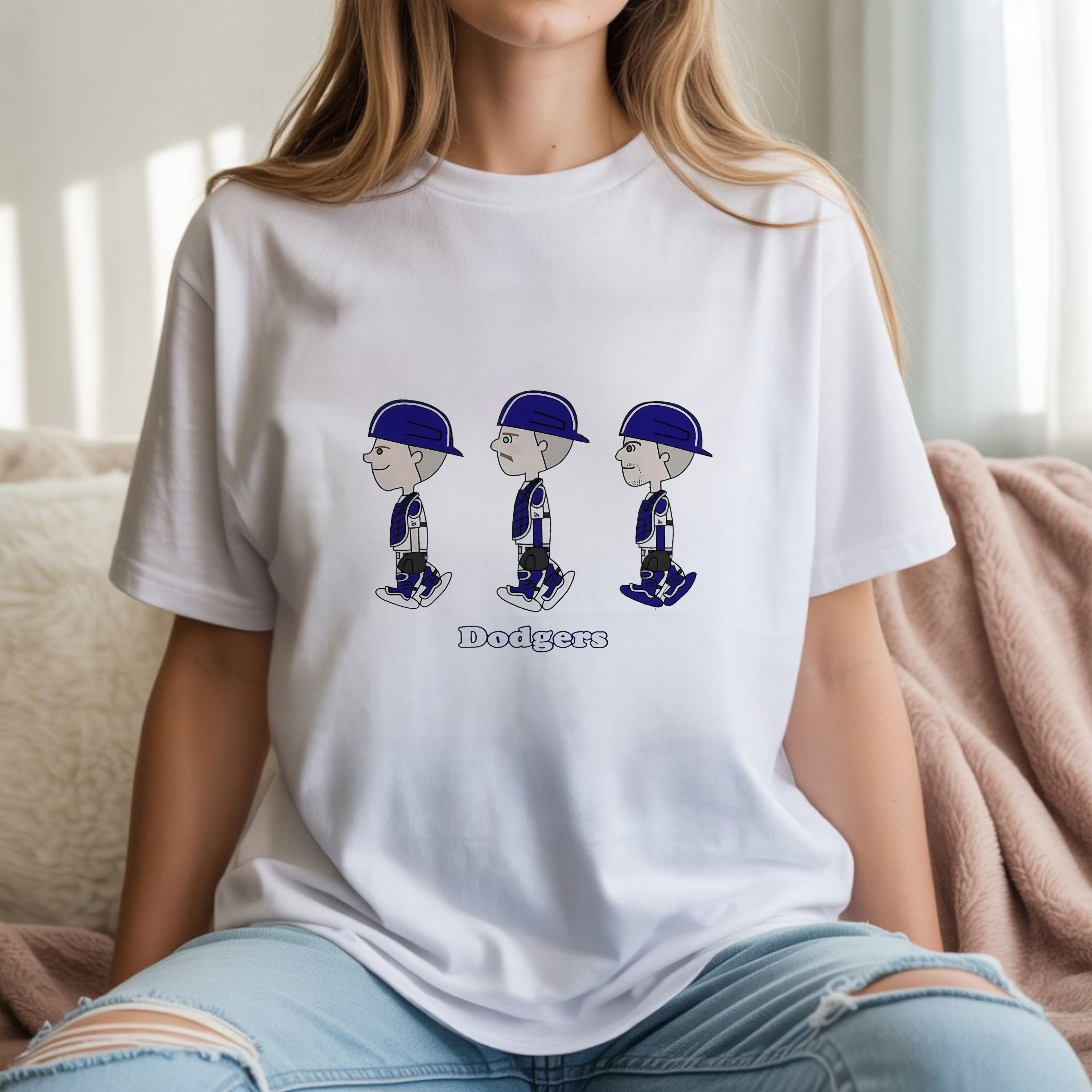 Peanuts Dodgers Players Line Up Los Angeles MLB Baseball Cartoon Team Spirit T-Shirt, Hoodie & Sweatshirt