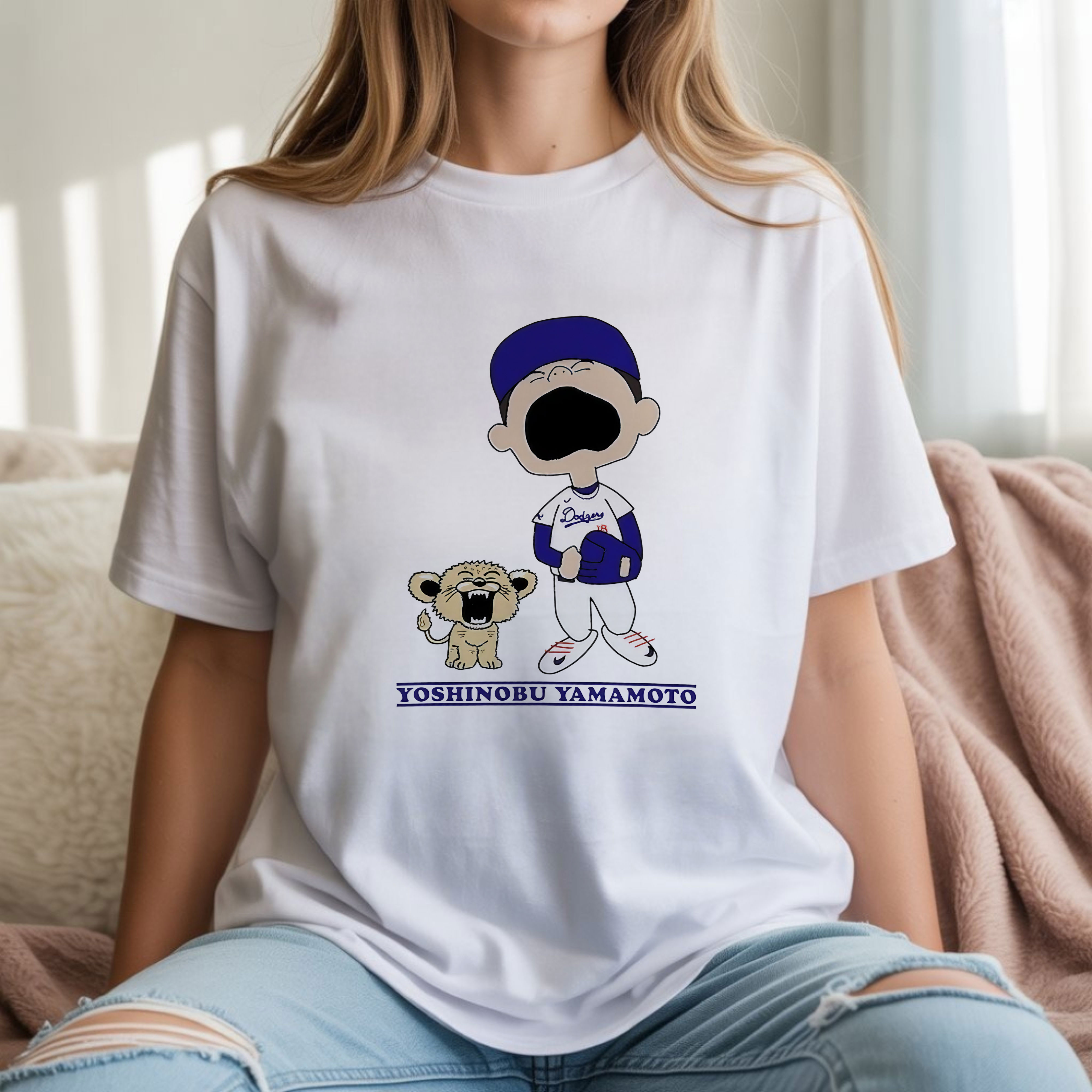 Peanuts Yoshinobu Yamamoto Los Angeles Dodgers MLB Baseball Cartoon Fun Player T-Shirt, Hoodie & Sweatshirt