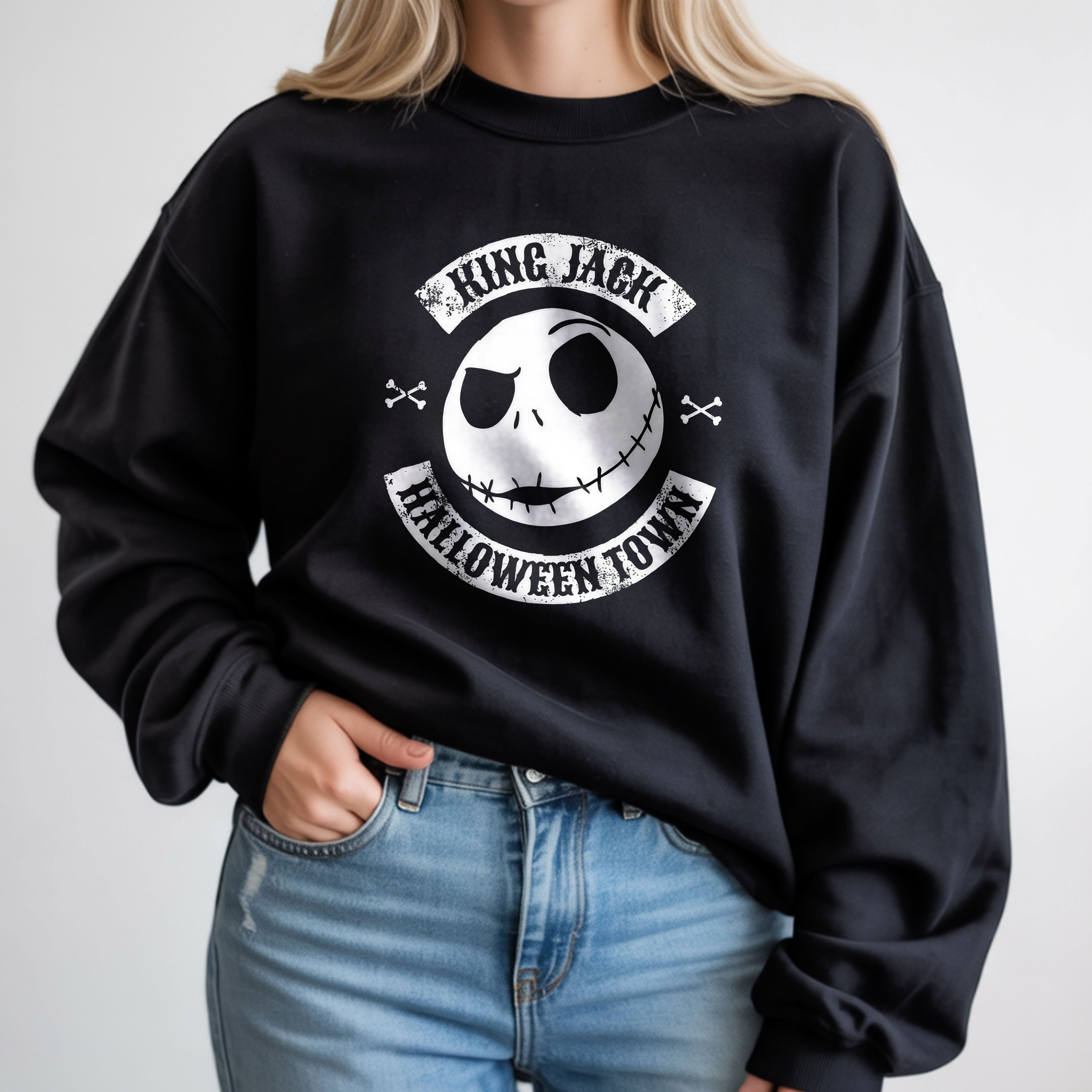 King Jack Logo Halloween Town Badge Halloween Retro T-Shirt, Hoodie & Sweatshirt