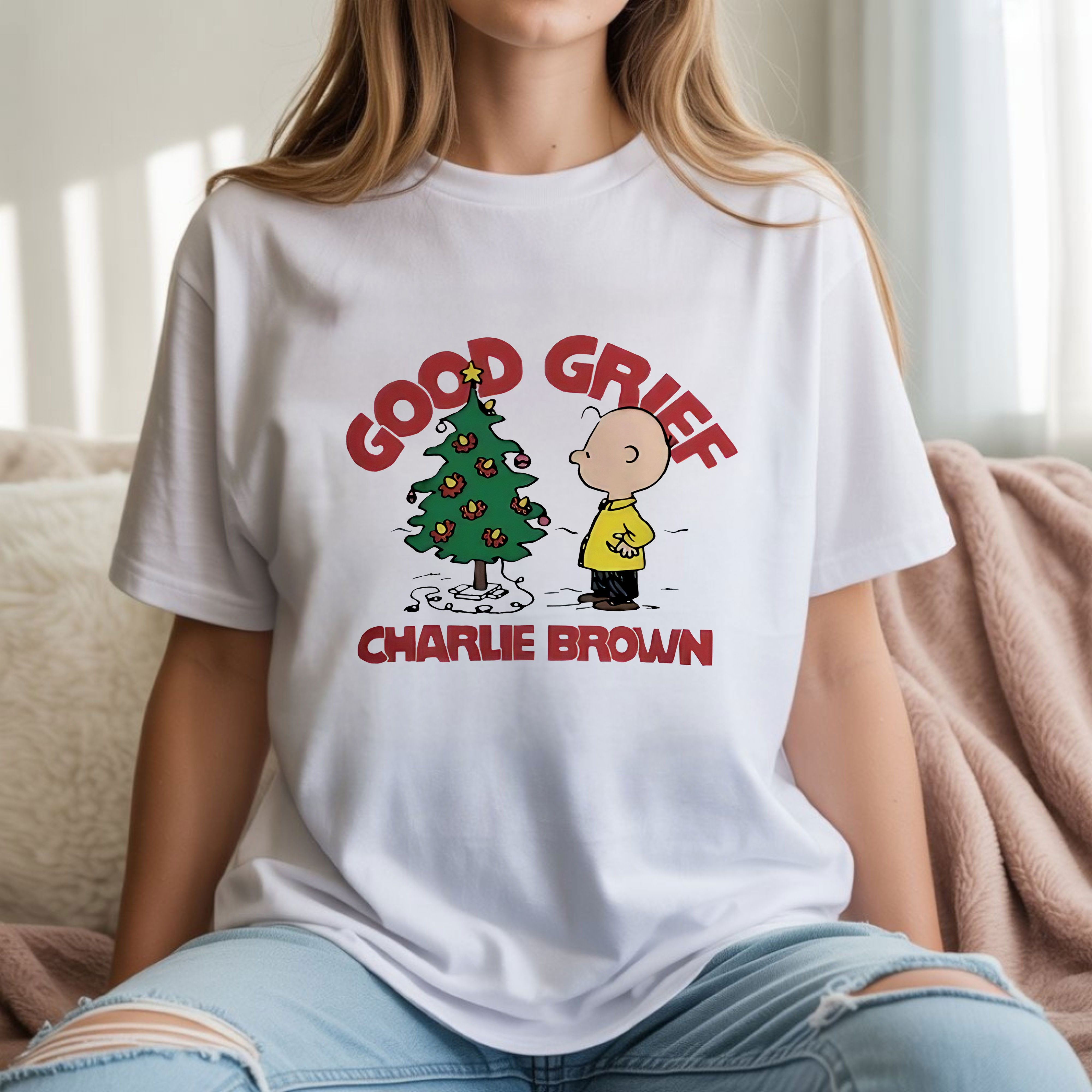 Good Grief Charlie Brown Christmas Tree Classic Peanuts Cartoon Holiday T-Shirt, Hoodie & Sweatshirt