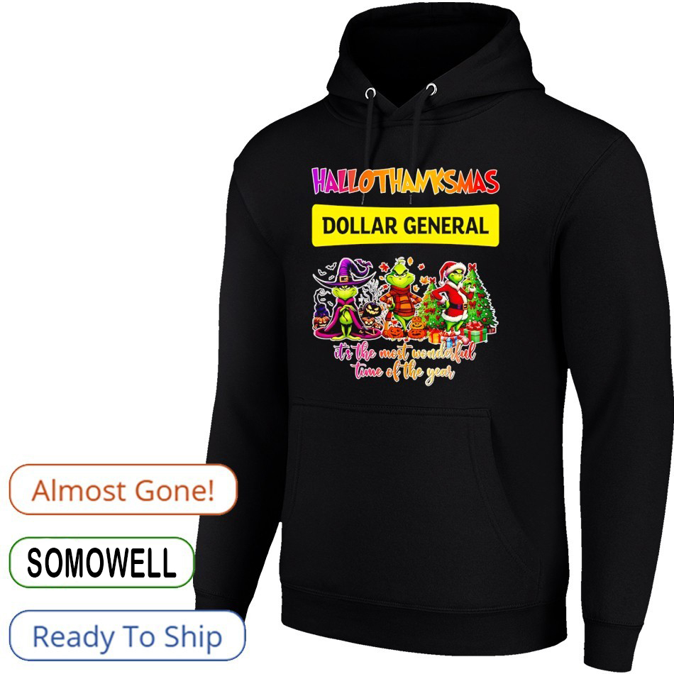 Grinch Dollar General Hallothanksmas T-Shirt – Funny Holiday Mashup Christmas Vintage Bootleg Tee