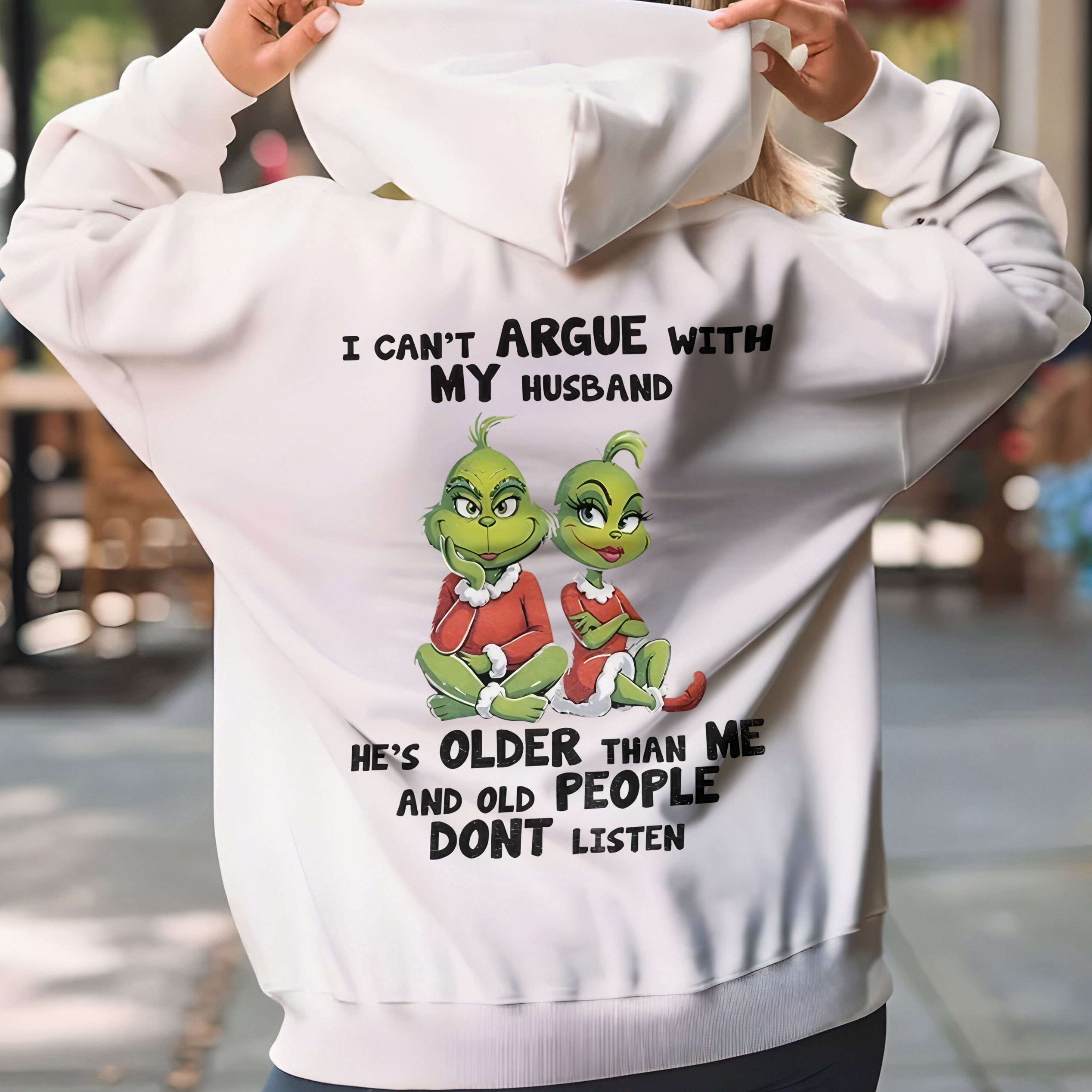 Grinch Quote Christmas T-Shirt – Funny I Can’t Argue With My Husband He’s Older Than Me Vintage Bootleg Holiday Tee
