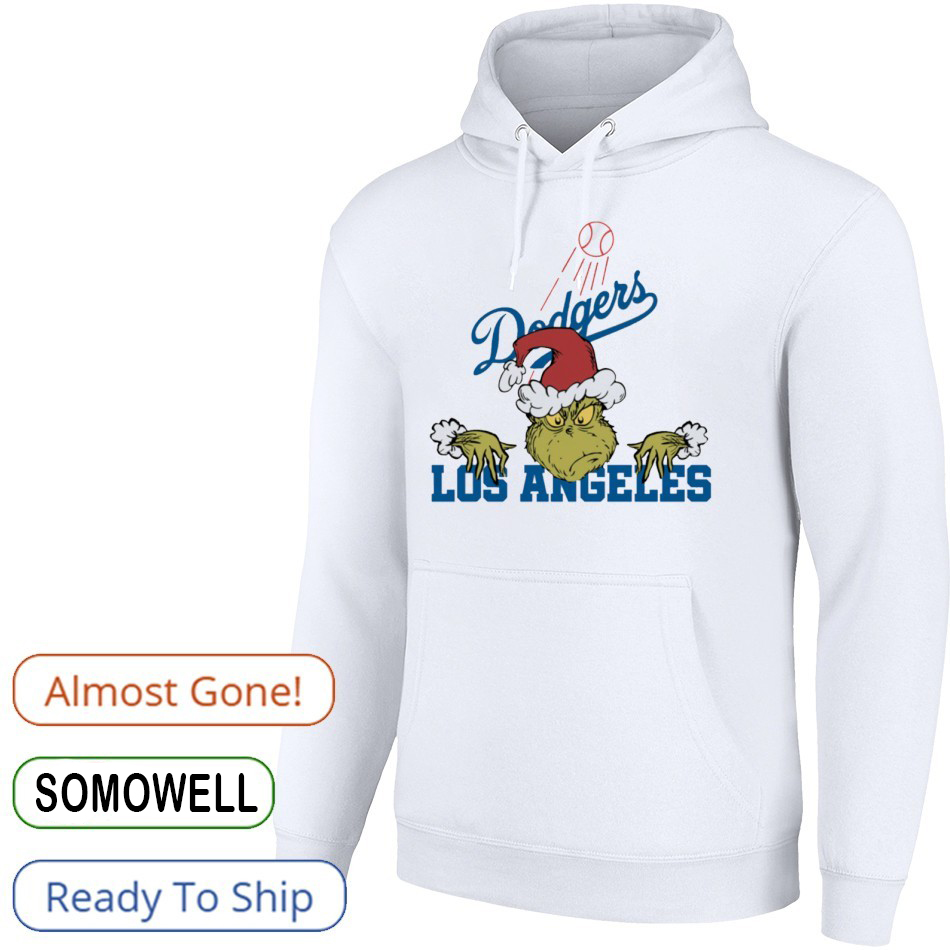 Grinch Los Angeles Dodgers Christmas T-Shirt – Funny Holiday Baseball Fan Gift Tee
