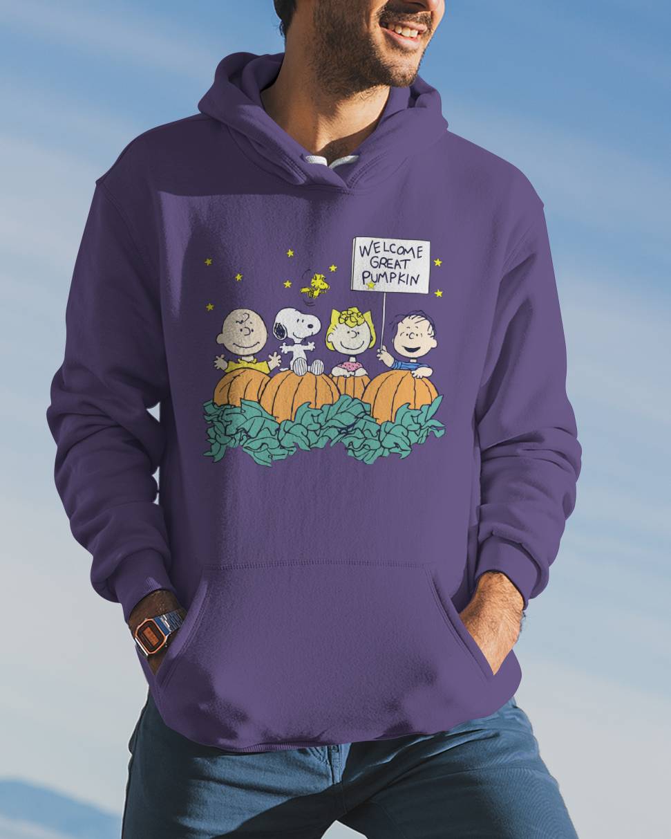 Peanuts Snoopy & Friends Halloween T-Shirt – Welcome Great Pumpkin Custom Print Vintage Fall Holiday Tee
