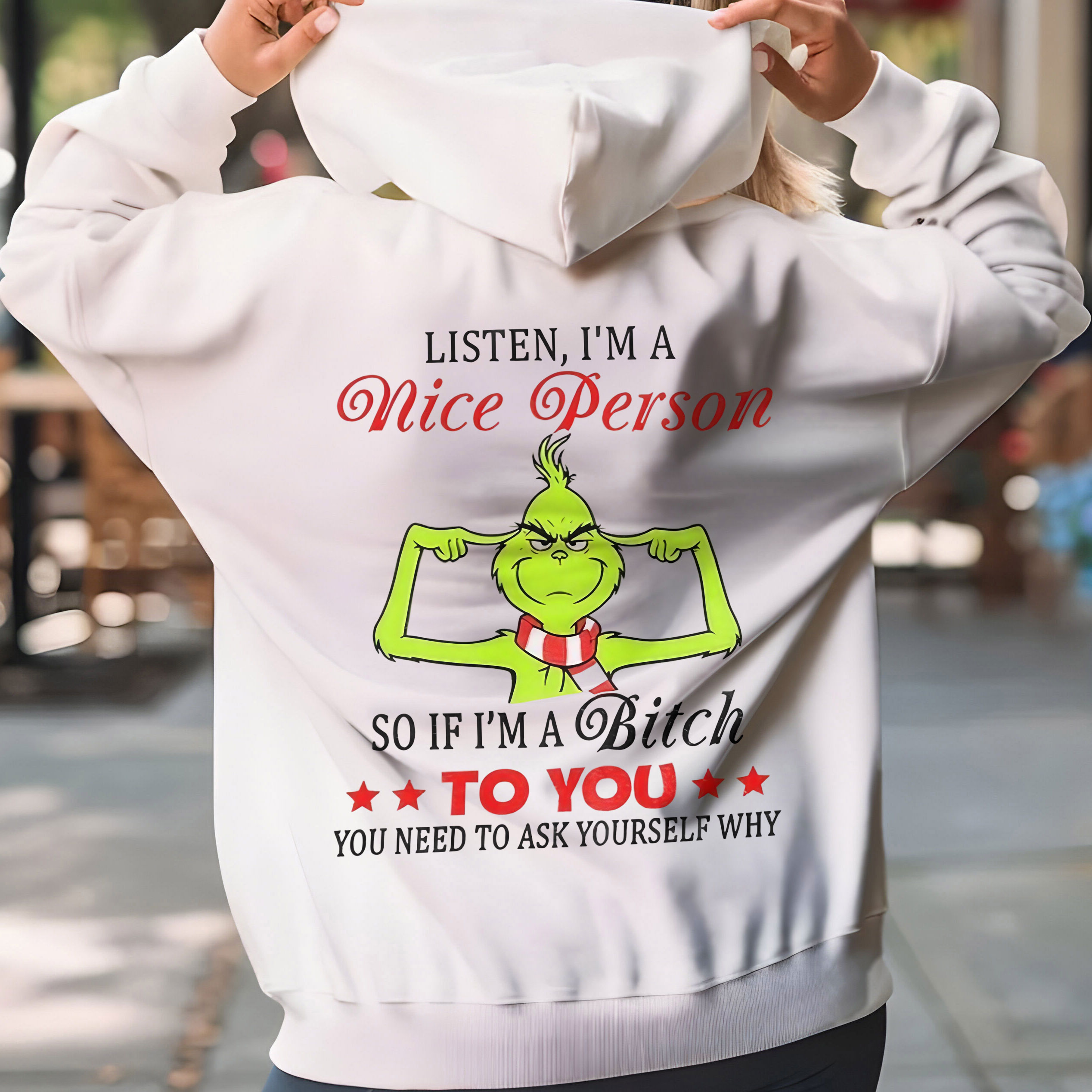 Grinch Quote Christmas T-Shirt – Funny I’m A Nice Person So If I’m A Btch To You Ask Yourself Why Vintage Bootleg Holiday Tee