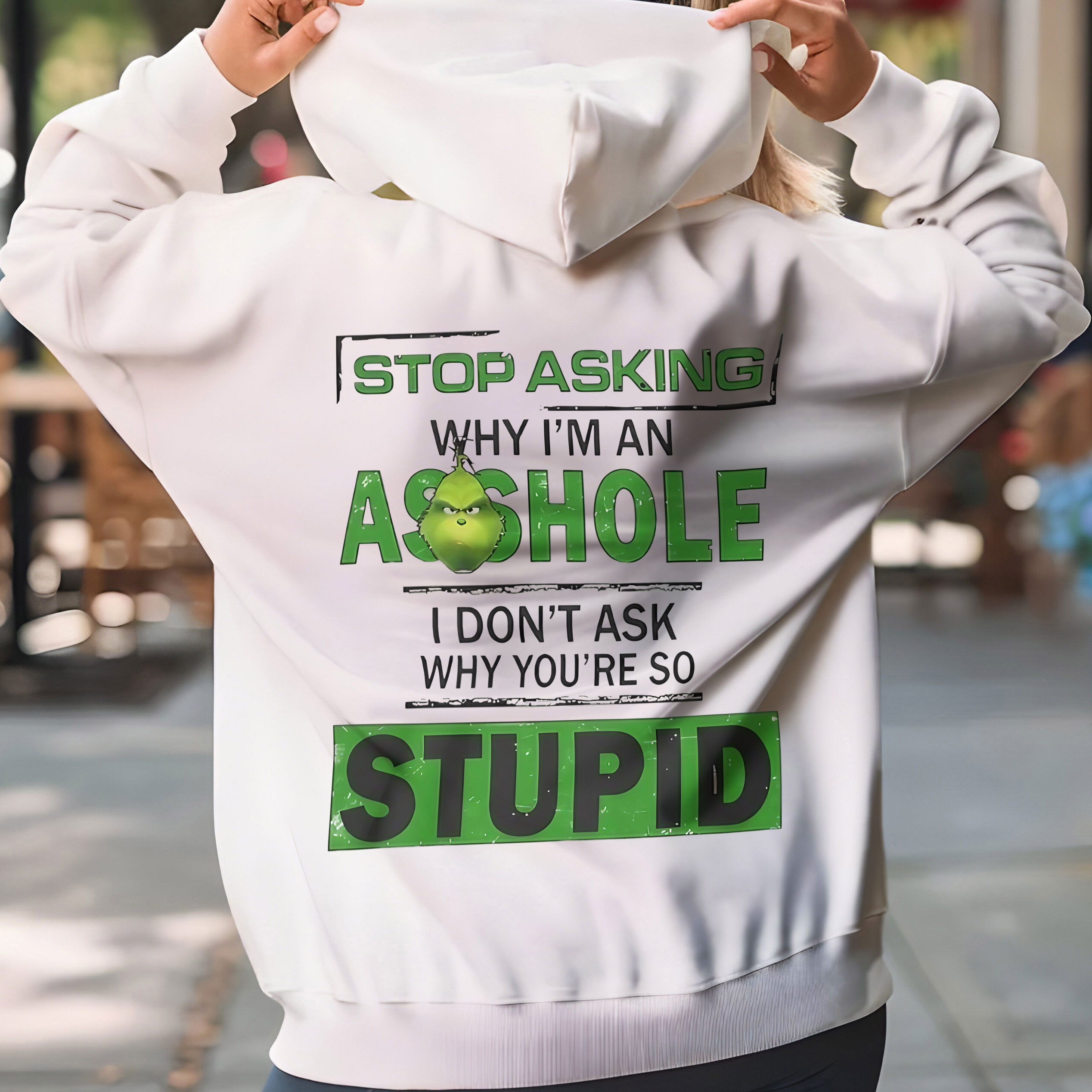 Grinch Quote Christmas T-Shirt – Funny Stop Asking Why I’m Rude I Don’t Ask Why You’re So Silly Vintage Bootleg Holiday Tee