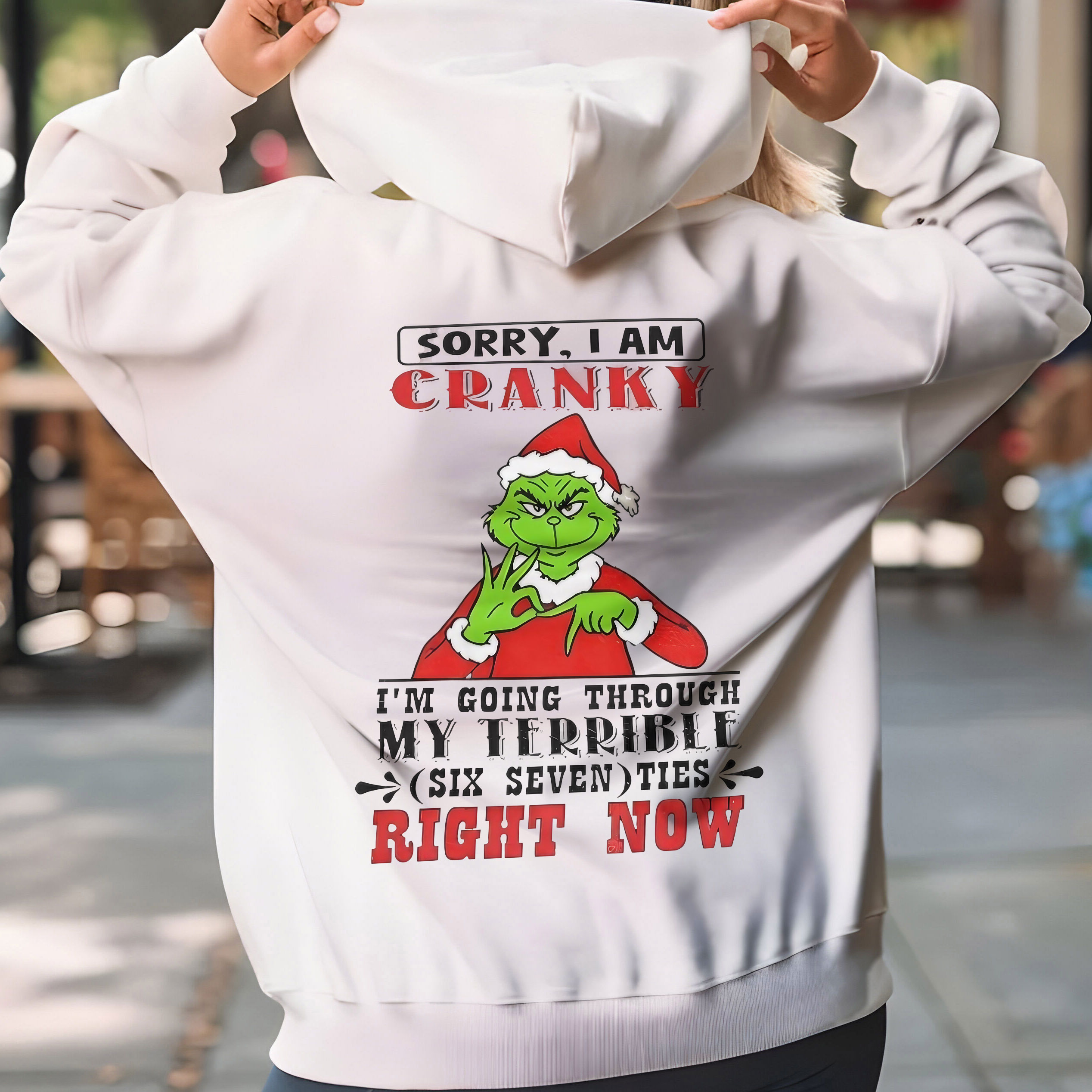 Grinch Quote Christmas T-Shirt – Funny I’m Cranky Going Through My Awful Sixties Phase Right Now Vintage Bootleg Holiday Tee