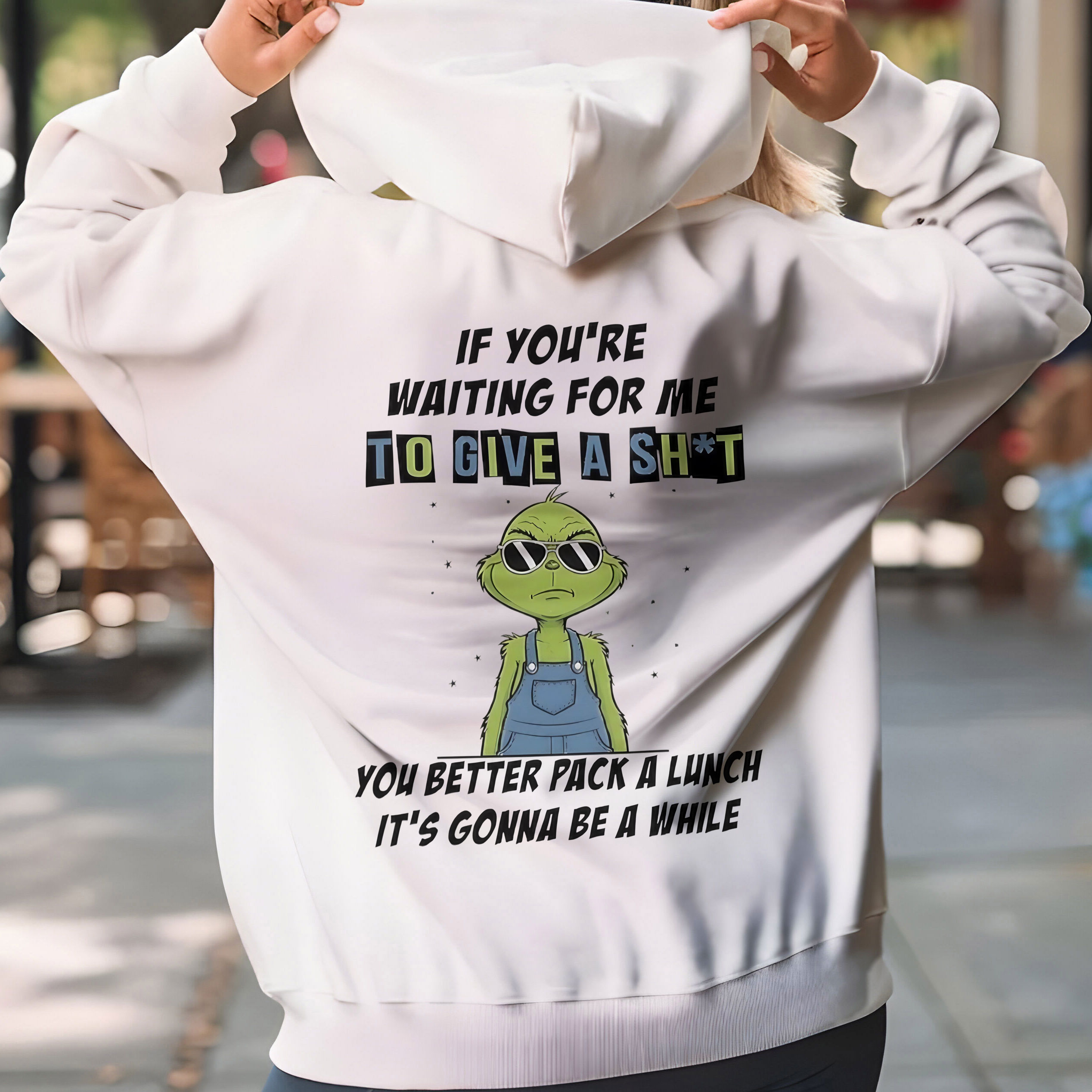 Grinch Quote Christmas T-Shirt – Funny If You’re Waiting For Me To Give A Sht You Better Pack A Lunch Vintage Bootleg Holiday Tee