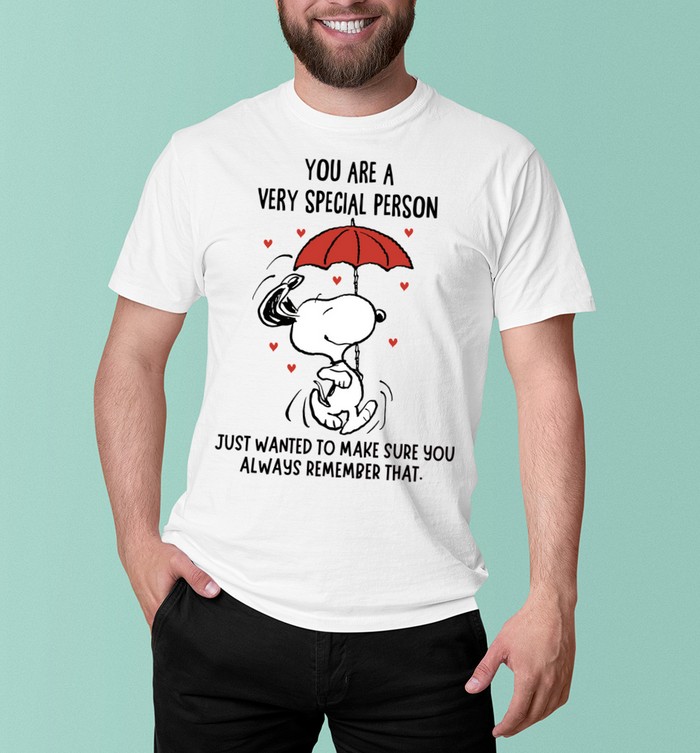 Peanuts Snoopy You Are a Very Special Person Vintage Bootleg Positive Quote Custom Print Apparel – T-Shirt, Hoodie & Sweatshirt
