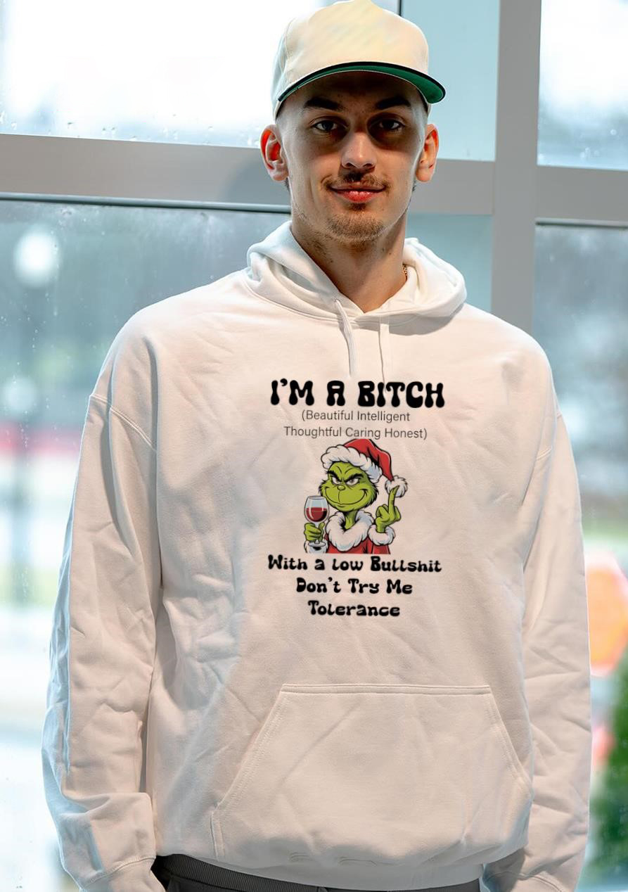 Grinch Sarcastic Quote T-Shirt – I’m A Bitch Don’t Try Me Funny Christmas Vintage Bootleg Tee